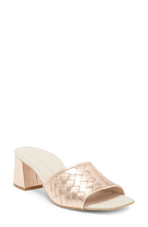 Tisha Slide Sandal in Rosato Nappa Metallic