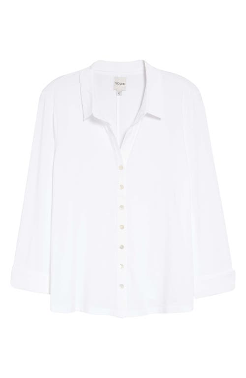 NIC+ZOE Essential Button-Up Shirt in Paper White