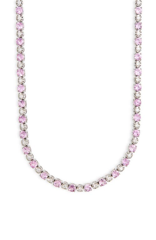 Valani Atelier Pink Sapphire & Diamond Eternity Necklace