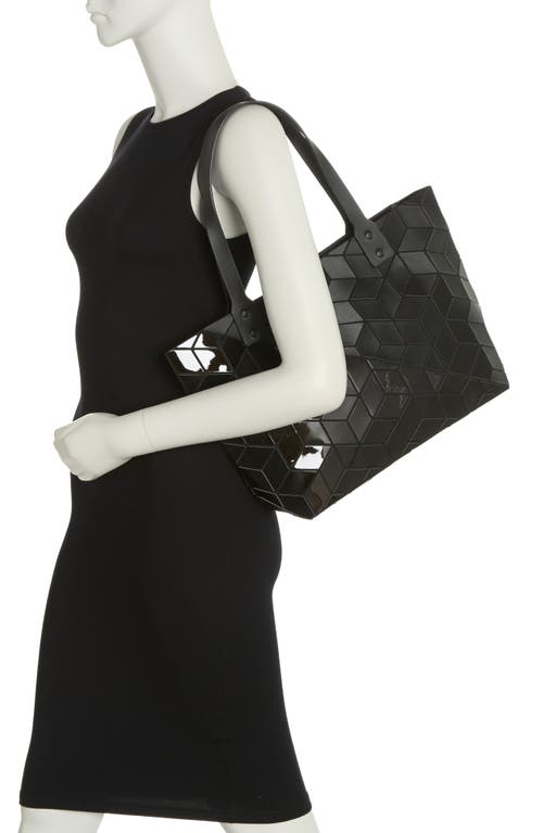 Patrizia Luca Diagonal Two-tone Geometric Tote Bag In M.black/s.black