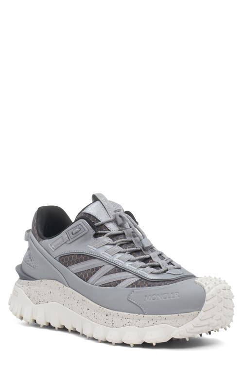 Moncler Trailgrip Mesh Low Top Sneaker in Grey Silver at Nordstrom, Size 7Us