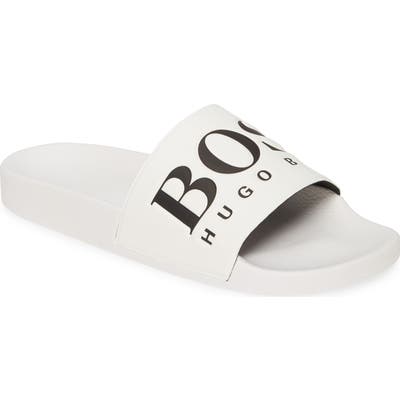 Boss Solar Slide Sandal, White