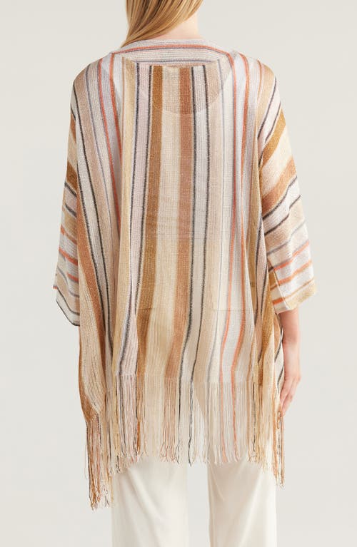 VINCE CAMUTO VINCE CAMUTO LUREX STRIPE KNIT TOPPER