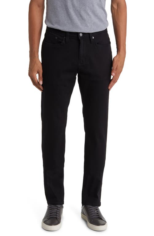Relaxed Tapered Performance Denim Jeans in Black