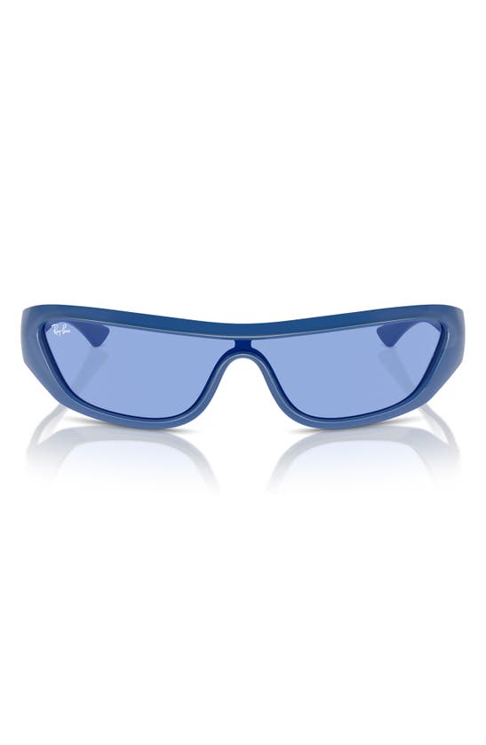 Shop Ray Ban Ray-ban Xan 134mm Wraparound Sunglasses In Blue