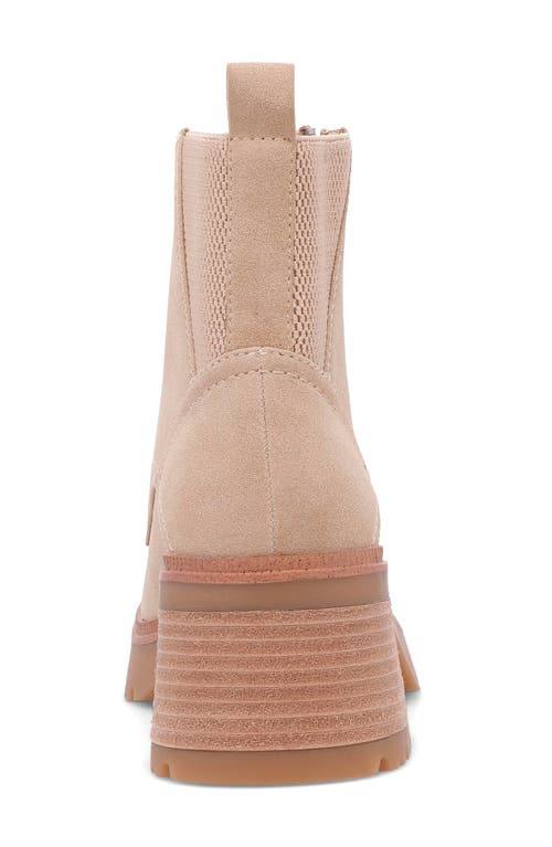 Shop Mia Idalia Lace-up Platform Bootie In Sand