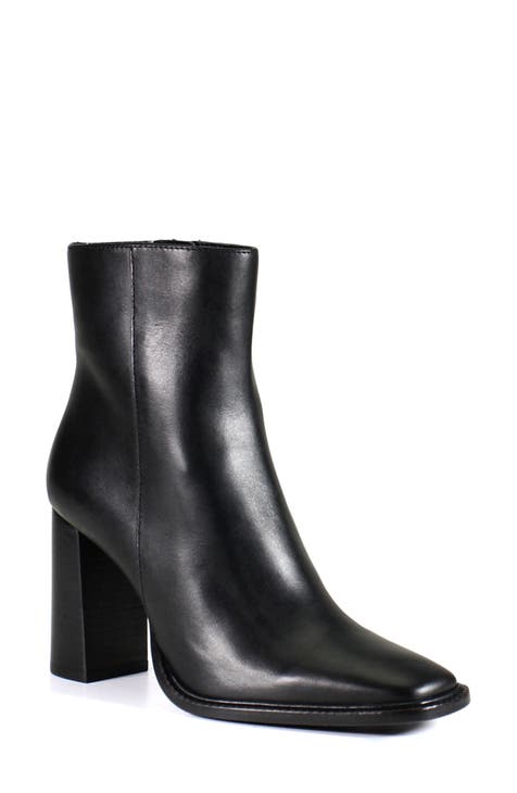 leather square toe boots | Nordstrom