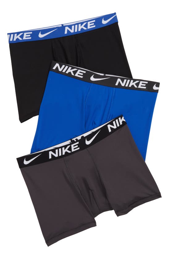 Nike Big Boys 3 Pk. Essential Dri-fit Boxer Briefs In Game Royal