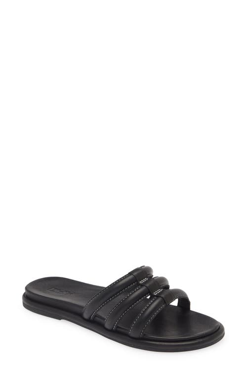 Tiare Slide Sandal in Black /Black