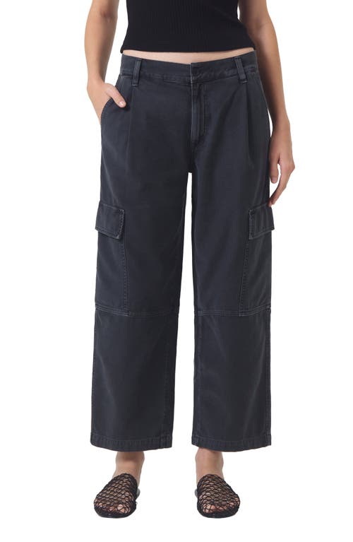 Jericho High Waist Ankle Wide Leg Jeans in Vulture