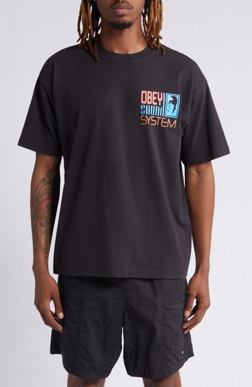 Obey Sound System Graphic T-Shirt Vintage Black at Nordstrom,