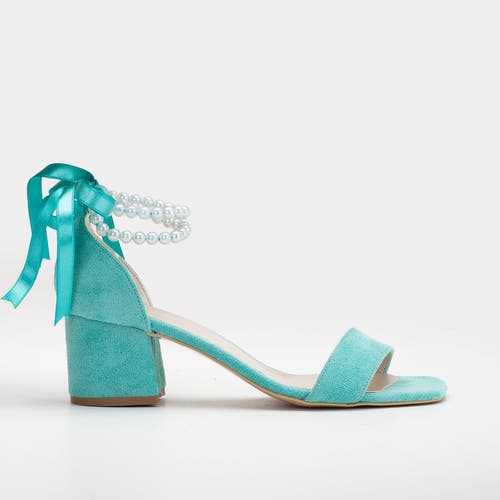 Forever & Always Shoes Women's Illy - Aqua Blue Bridal Shoes With Pearls In Aqua Blue