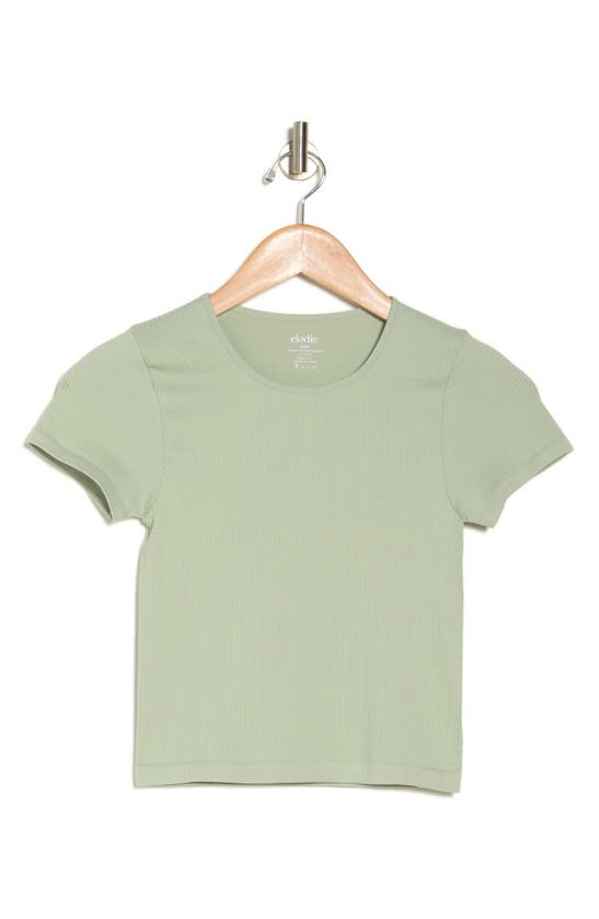 Shop Elodie Short Sleeve Seamless T-shirt In Sage