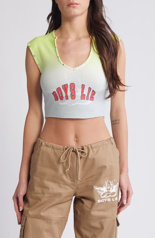 BOYS LIE Fool Me Once Waffle Stitch Crop Top Tie-Dye at Nordstrom,