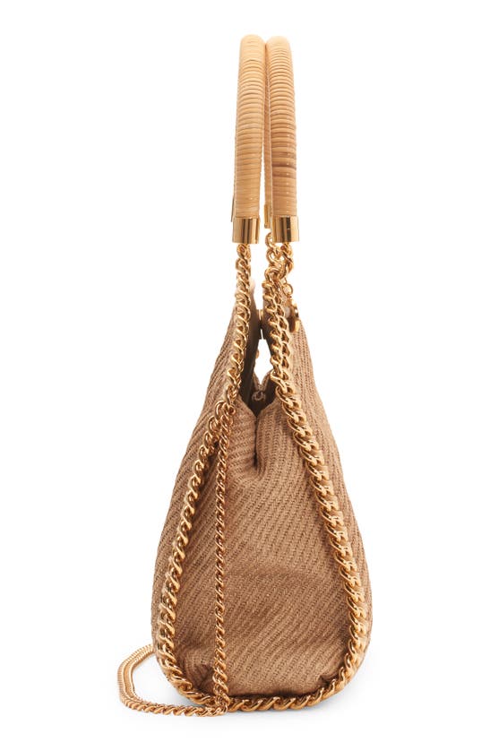 Shop Stella Mccartney Mini Falabella Woven Tote In 9500 Natural