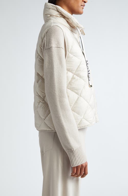 Shop Max Mara Tregic Quilted Down Vest In Sand