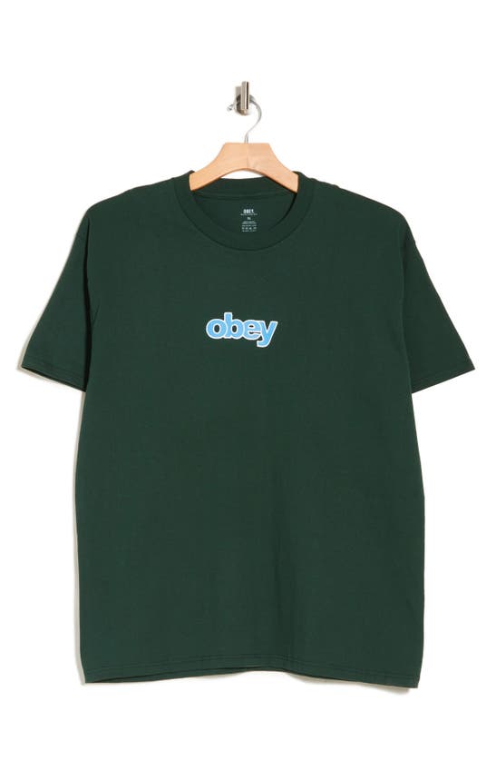 Shop Obey Inc. Cotton Graphic T-shirt In Coffee