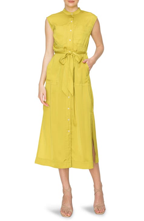 Alice Poplin Tiered Dress - Green – Style Me Luxe