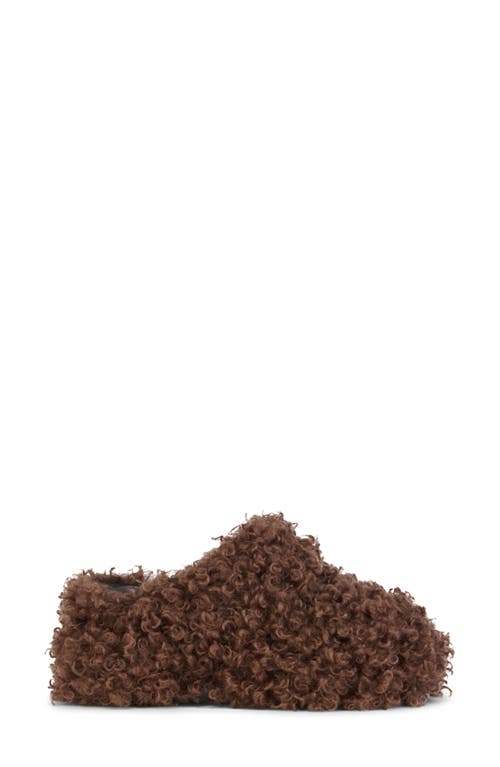 Shop Azalea Wang Rupert Faux Shearling Mule In Brown