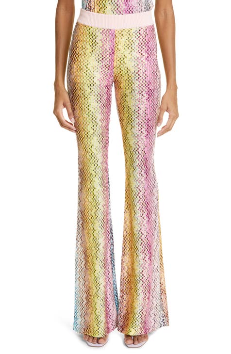 Women's Tall Stripe Sequin Flare Trousers