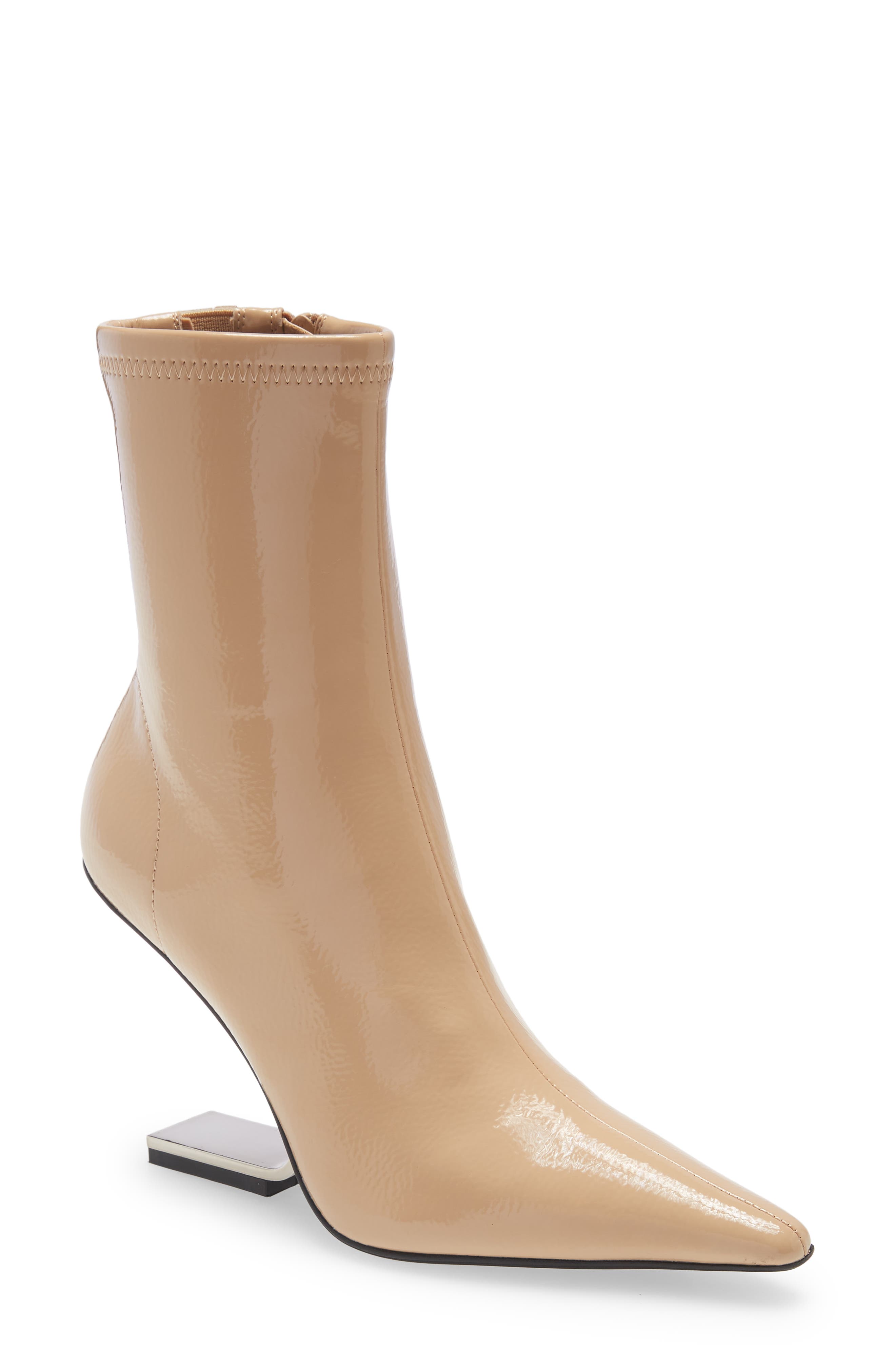 beige sock bootie
