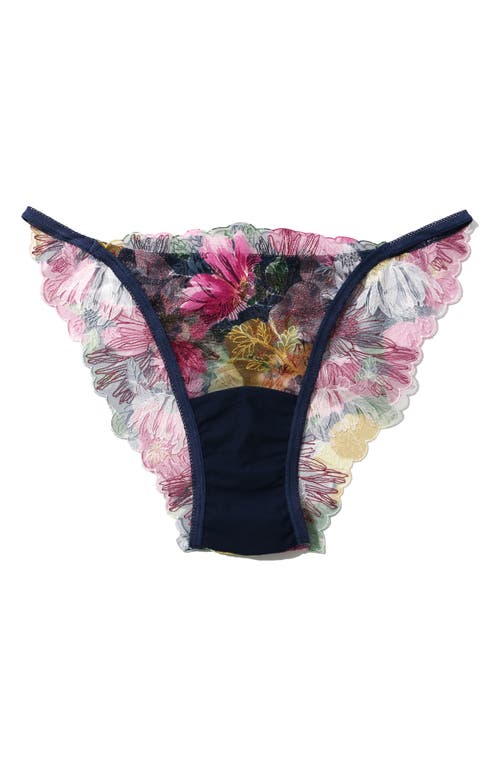 Shop Hanky Panky Wildly Bloom Tanga In Dark Sky Blue