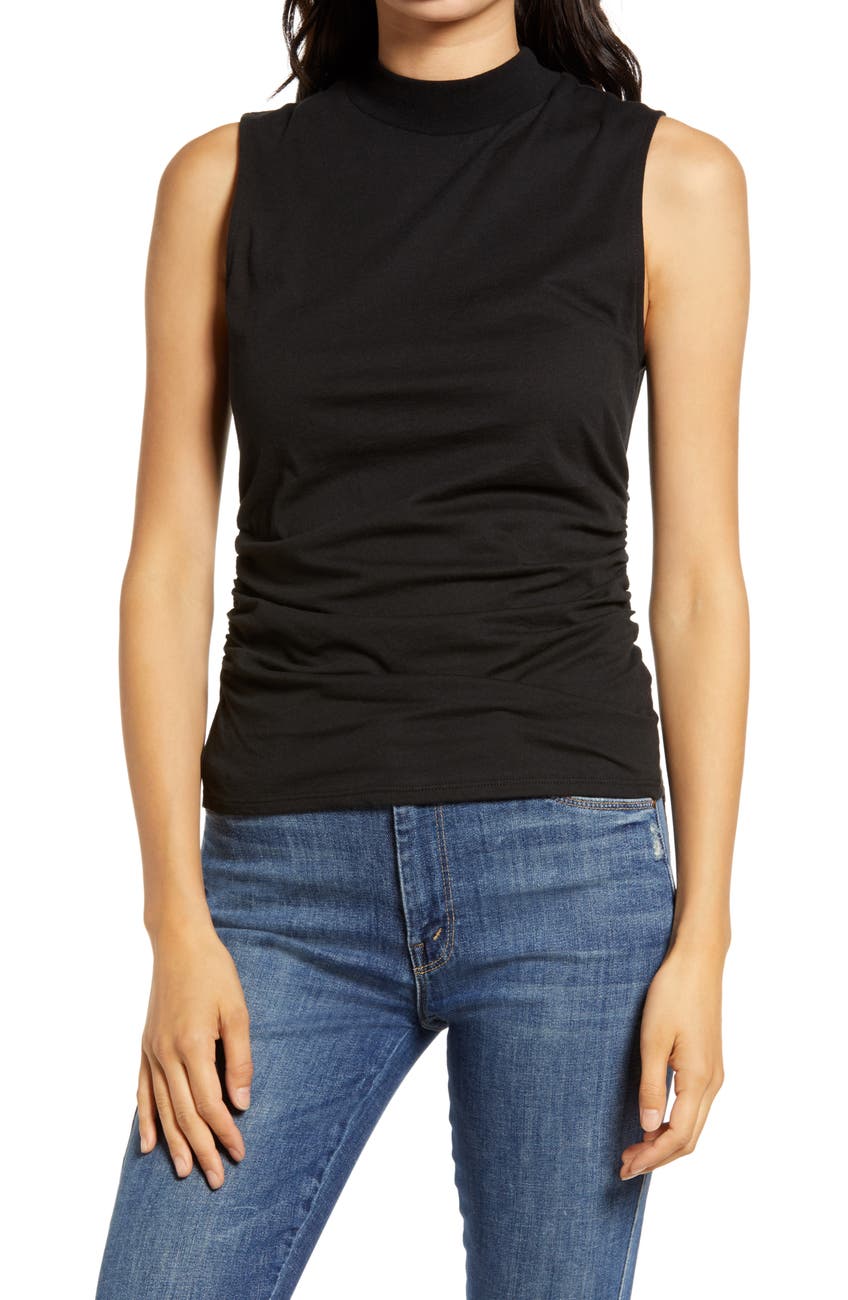 Nordstrom Rack: Ruched Mock Neck Tank $9.97