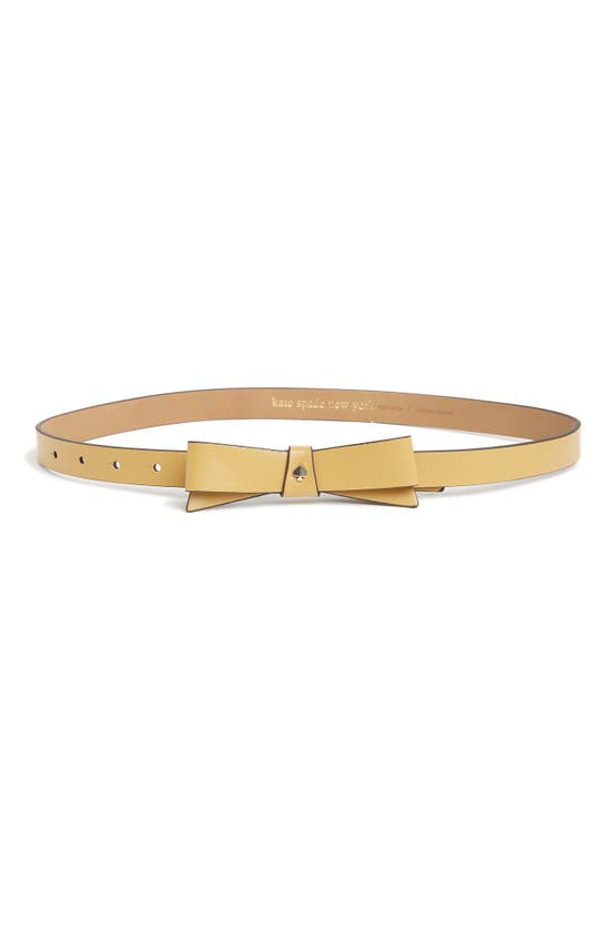 Kate Spade Bow Belt With Spade In Silt