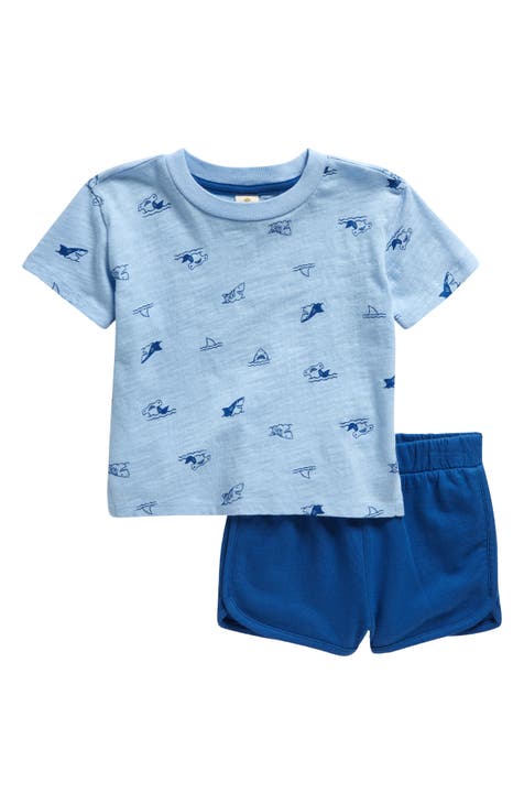 Print Cotton T-Shirt & Shorts Set (Baby)
