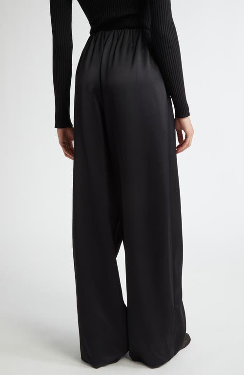 Shop Fforme Dayne Oversize Cotton Sateen Pull-on Pants In Black