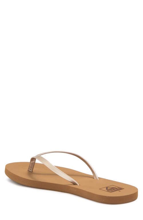 Reef Bliss Nights Flip Flop In Tan/champagne