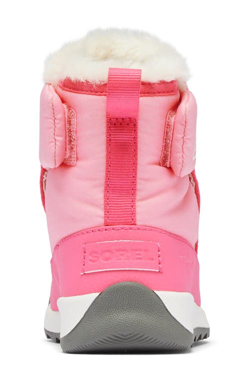 Shop Sorel Kids' Whitney Ii Faux Fur Lined Waterproof Snow Boot In Blooming Pink/nico