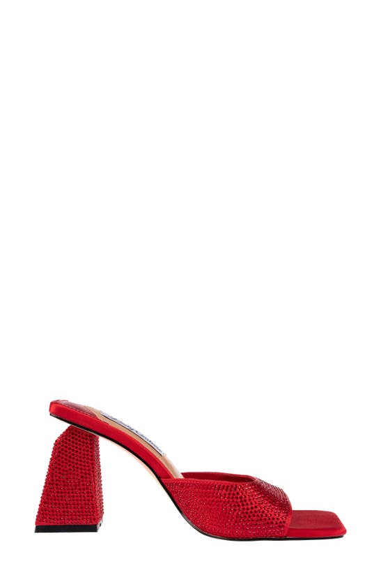 Lady Couture Women's Reese Embellished Block Heel Sandals In Red