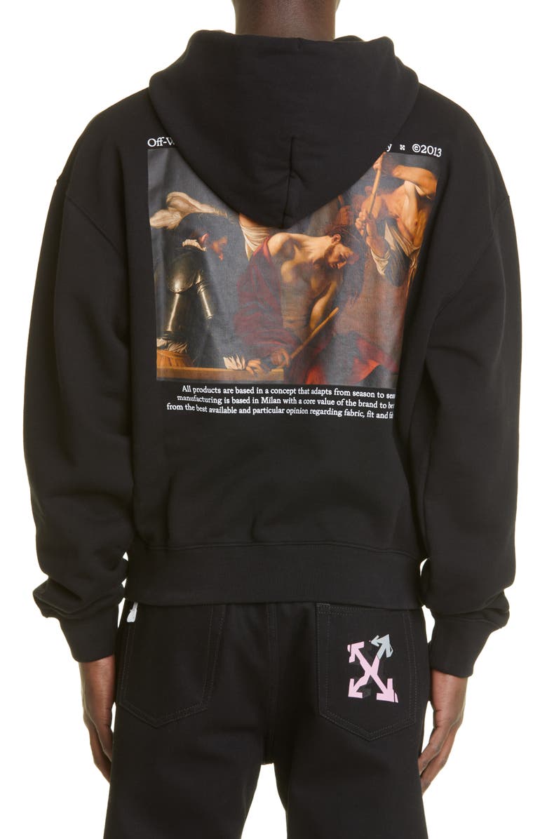 Off-White Men's Caravaggio Crowning Over Cotton Graphic Hoodie | Nordstrom