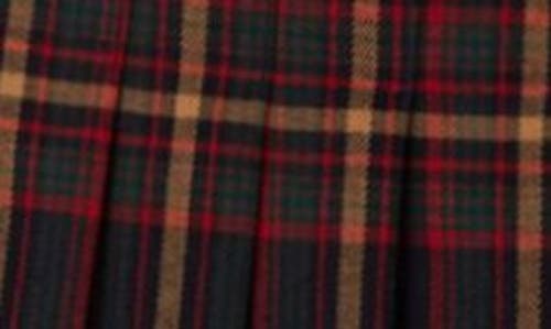 The Sunday Collective Kids' Plaid Pleated Skirt In Navy Blue