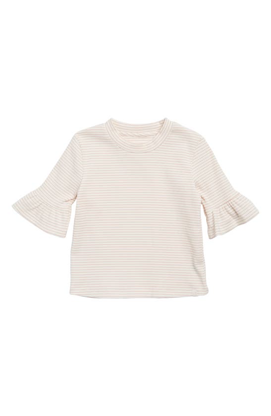 Sovereign Code Kids' Grace Bell Sleeve Top In Blush Striped