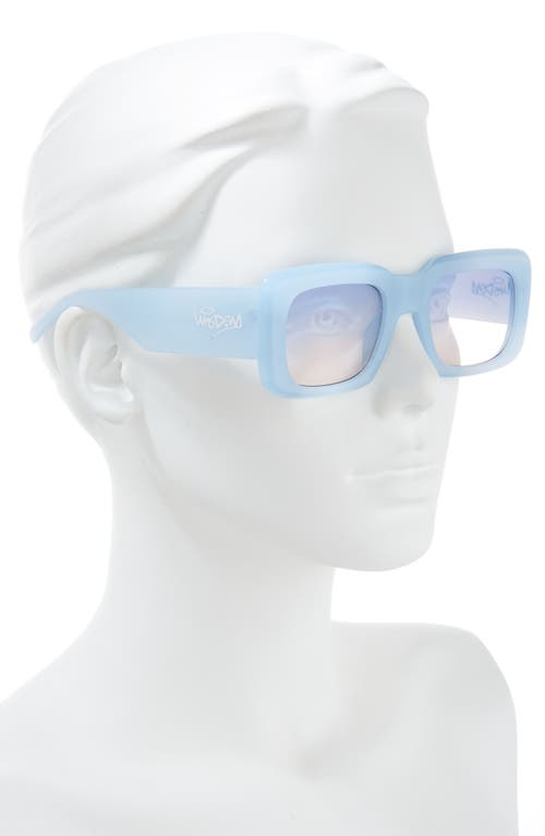 Wisdom Frame 1 52mm Square Sunglasses In Powder Blue