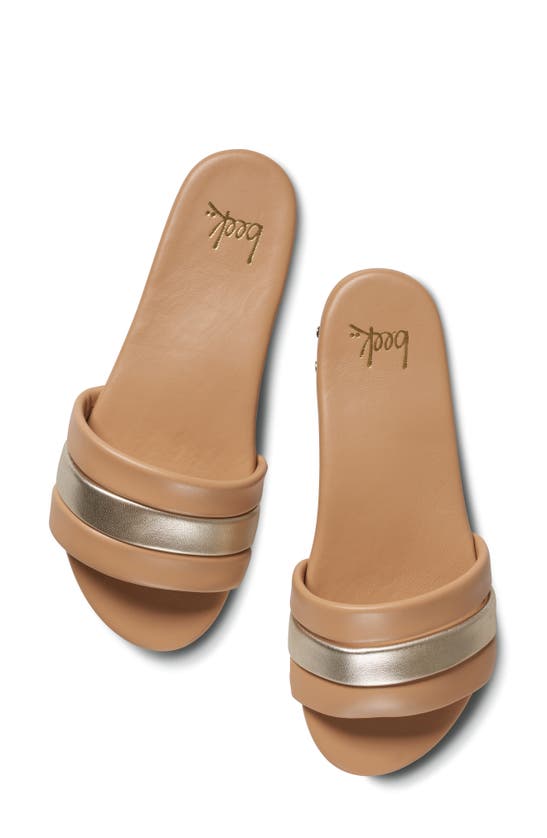 Shop Beek Calibird Slide Sandal In Platinum/ Beach