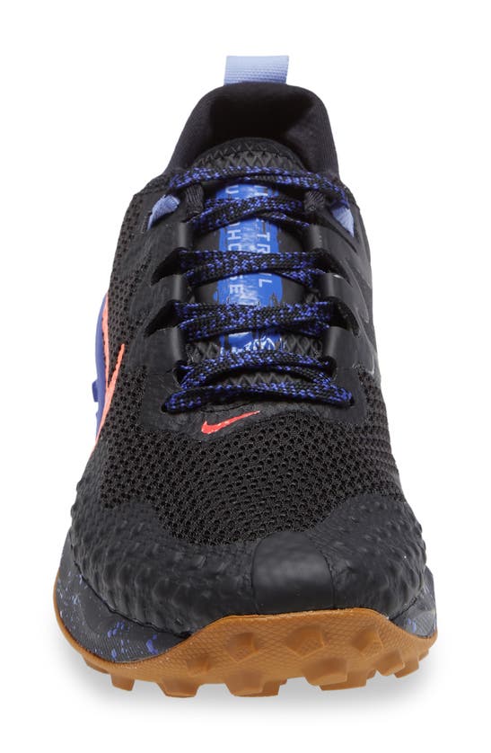 Nike Wildhorse 7 Trail Running Shoe In Black/ Bright Mango/ Lapis