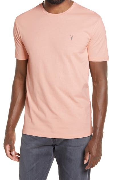 Allsaints Brace Tonic Slim Fit Crewneck T-shirt In Blossom Pink