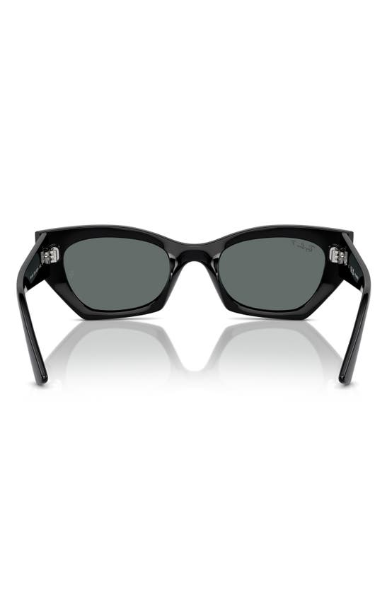 Shop Ray Ban Zena 52mm Irregular Butterfly Sunglasses In Black