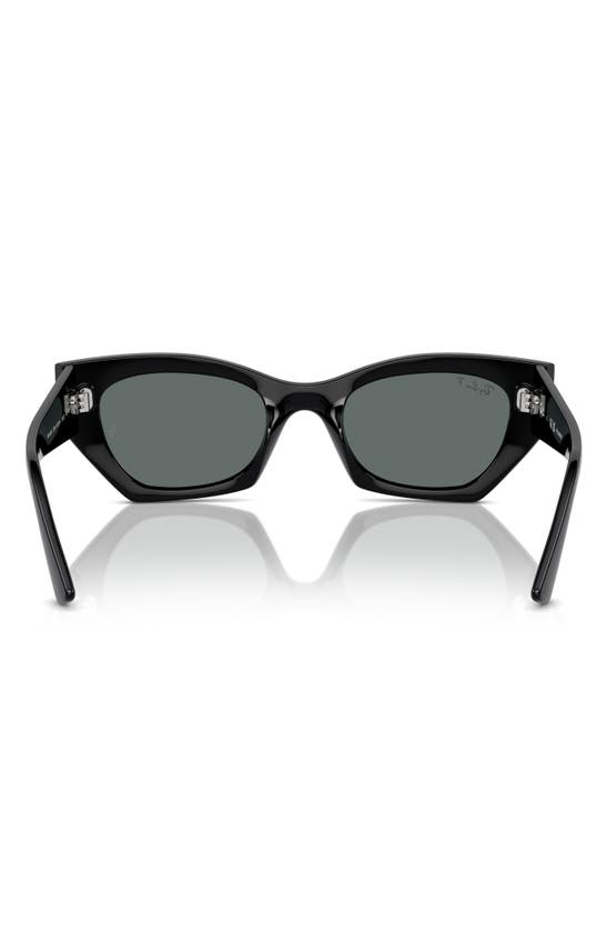 Ray Ban Zena Bio-based Sunglasses Black Frame Grey Lenses Polarized 49-22 In Black