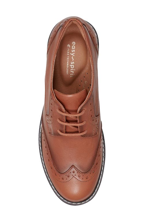 Shop Easy Spirit Jonah Wingtip Derby In Medium Brown