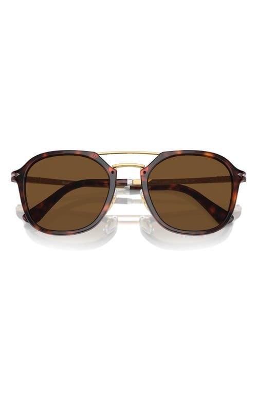 Persol 53mm Polarized Square Sunglasses in Havana at Nordstrom