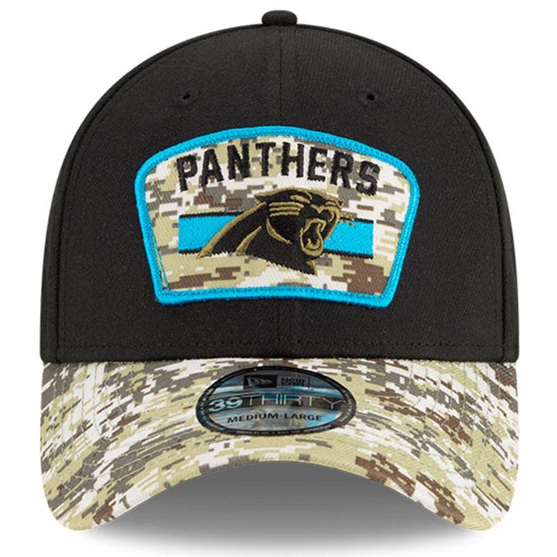 New Era Men's Black-camouflage Carolina Panthers 2021 Salute To