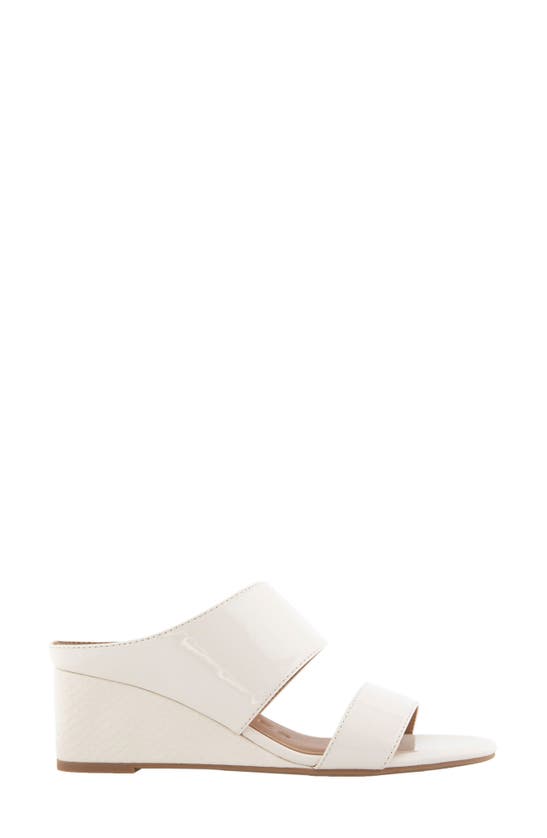 Shop Aerosoles Wheeler Wedge Heel Sandal In Eggnog Patent Pu