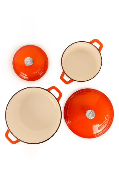 Berghoff Neo 4-piece 3-quart Cast Iron Set In Orange