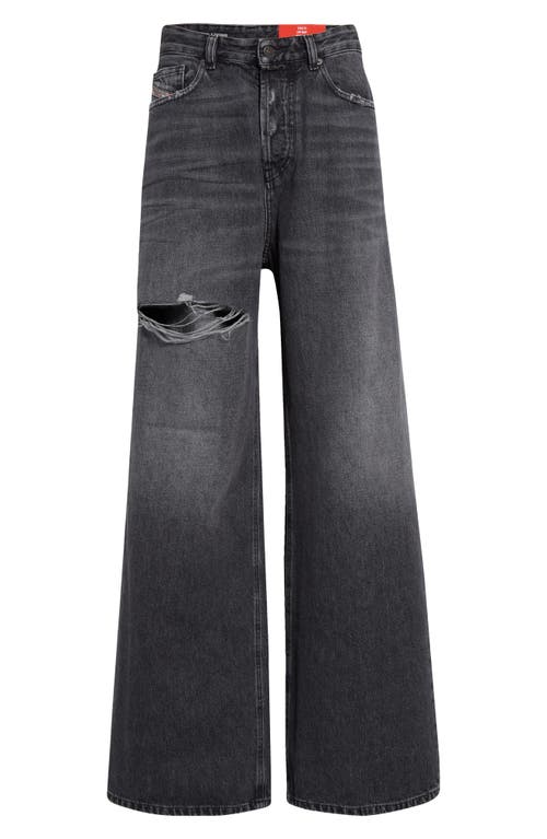 Diesel "1996 D-sire 007x4" Palazzo Jeans In Black/denim