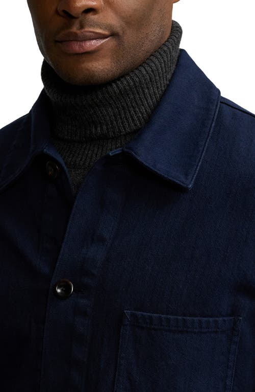 RALPH LAUREN RALPH LAUREN PURPLE LABEL COTTON HERRINGBONE BUTTON-UP CHORE COAT