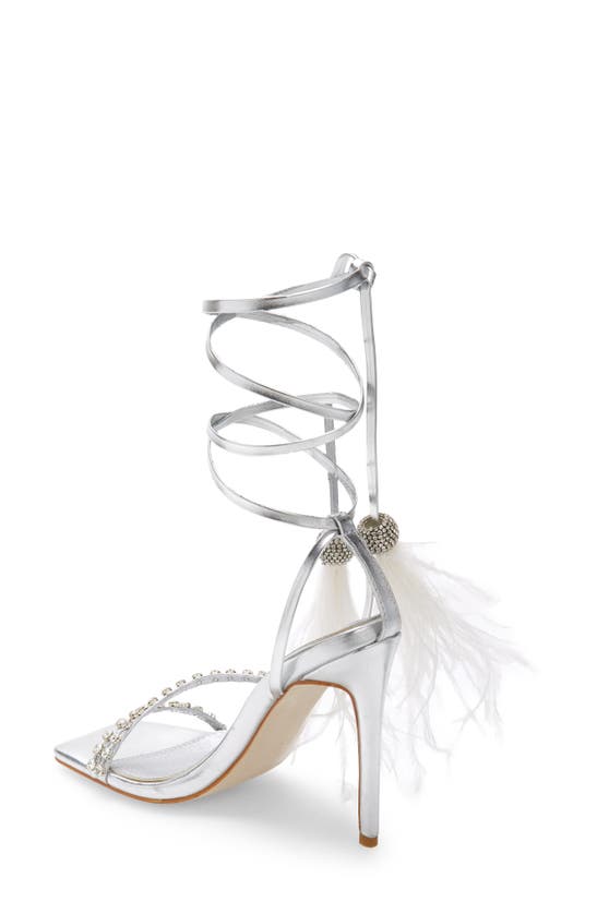 Shop Azalea Wang Missy Metallic Ankle Strap Sandal In Silver